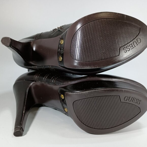GUESS Stiletto Ankle Boots-Booties Brown Size: 9M w/Box - Picture 7 of 16